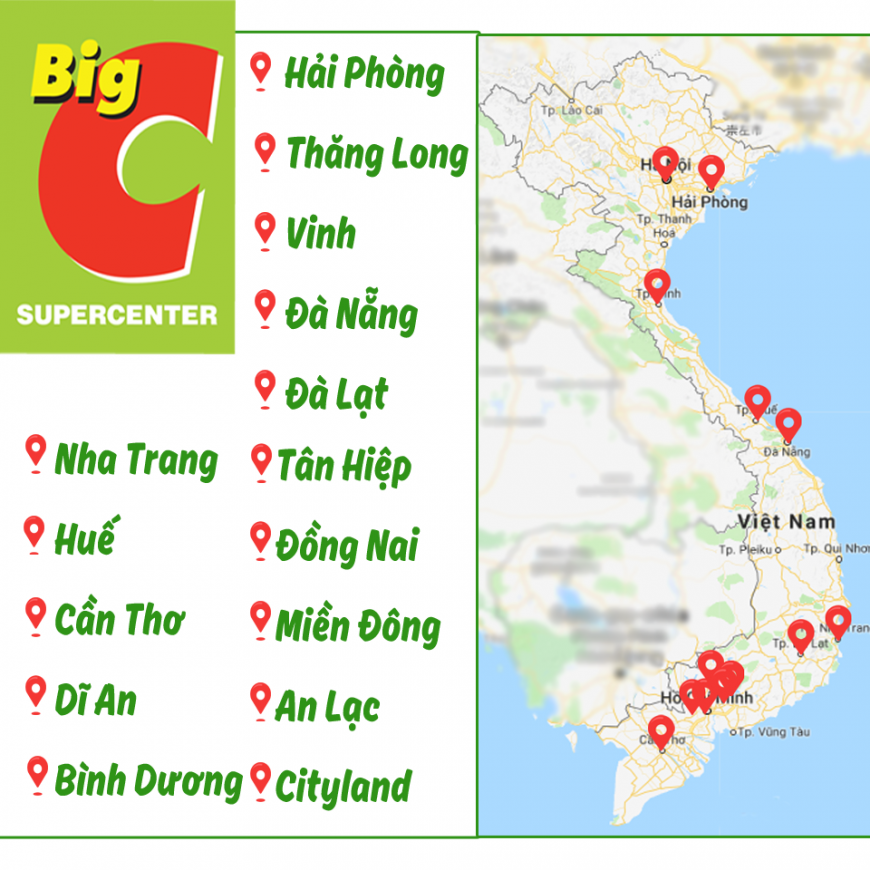 15 Sieu thi bigC toan quoc